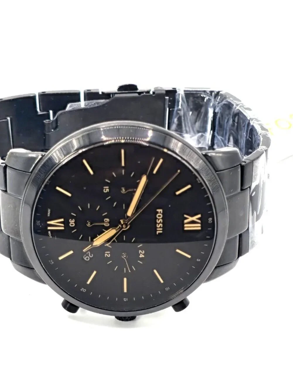 Fossil Neutra FS5525 Men's Black Chronograph Steel Watch 44mm